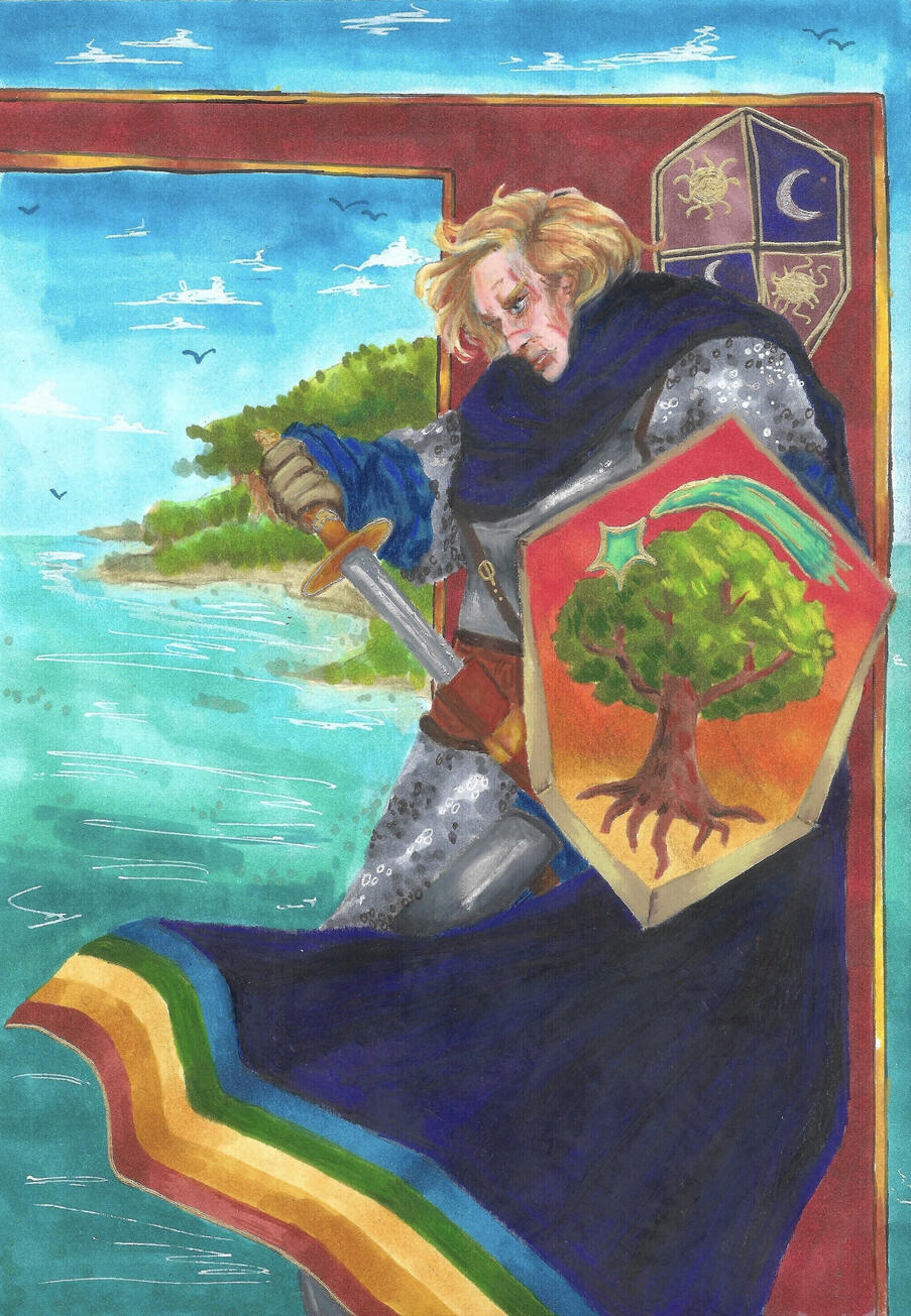 Brienne of Tarth 8x10, Color Pencils and markers (Fan Art)